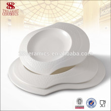Vajilla de porcelana de porcelana china vajilla platos de cerámica blanco india